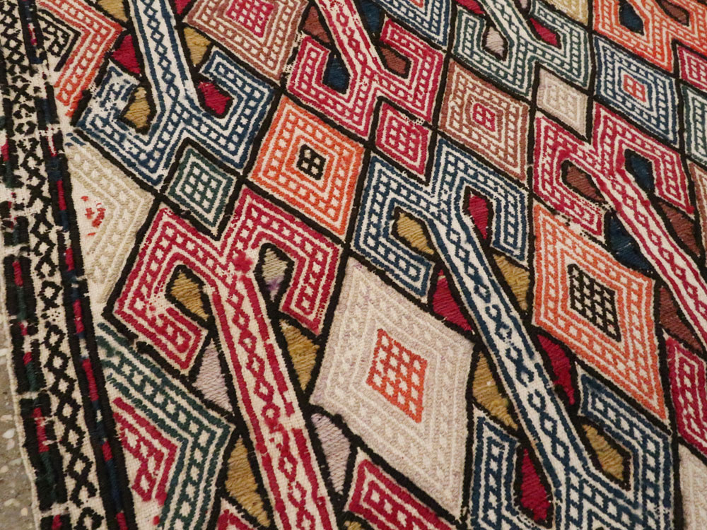 Vintage Caucasian Verneh Flatweave Kilim, No.9847 - Gsblank
