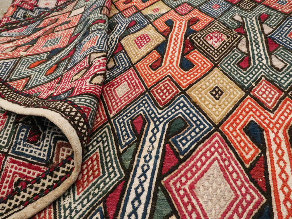 Vintage Caucasian Verneh Flatweave Kilim, No.9847 - Gsblank