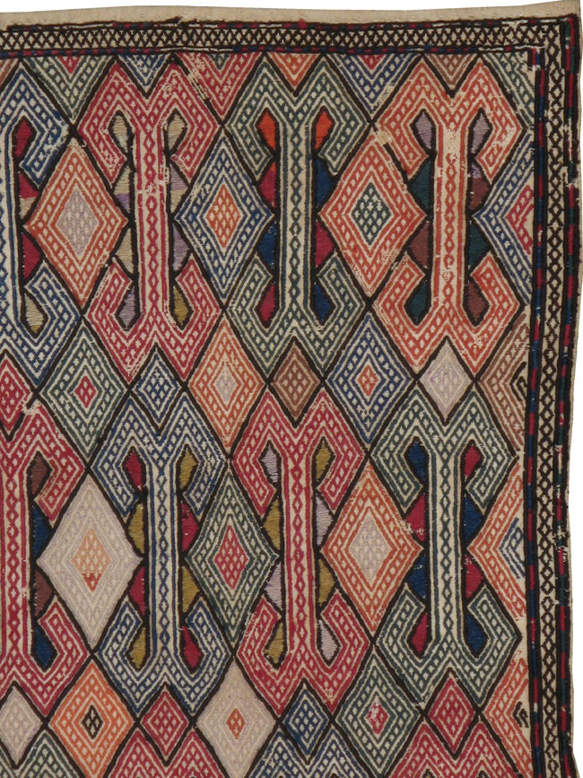 Vintage Caucasian Verneh Flatweave Kilim, No.9847 - Gsblank