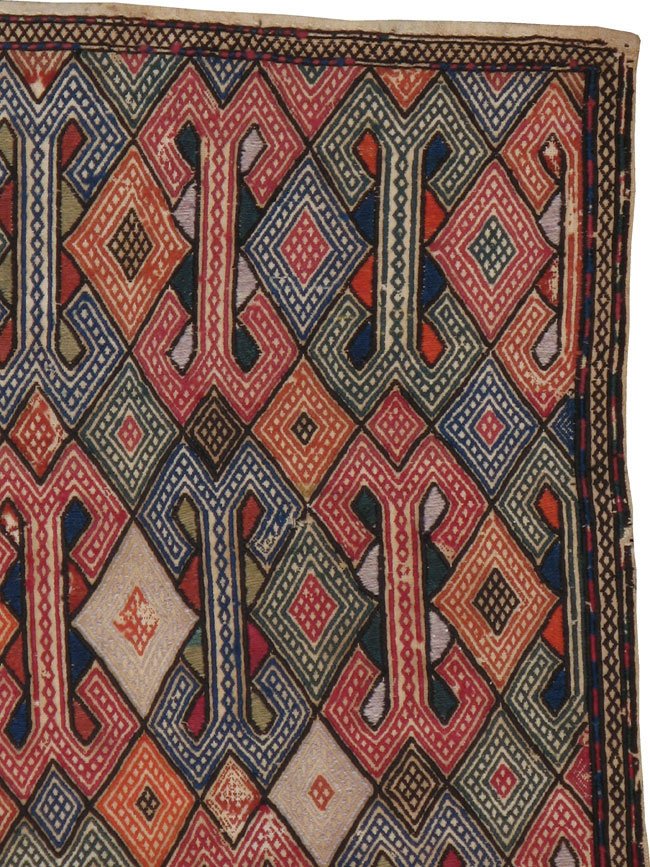 Vintage Caucasian Verneh Flatweave Kilim, No.9847 - Gsblank