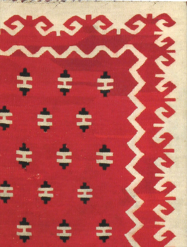 Vintage Bulgarian Flatweave Kilim Gallery Carpet, No.9850 - Gsblank
