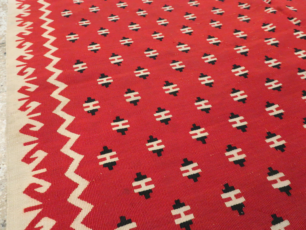Vintage Bulgarian Flatweave Kilim Gallery Carpet, No.9850 - Gsblank