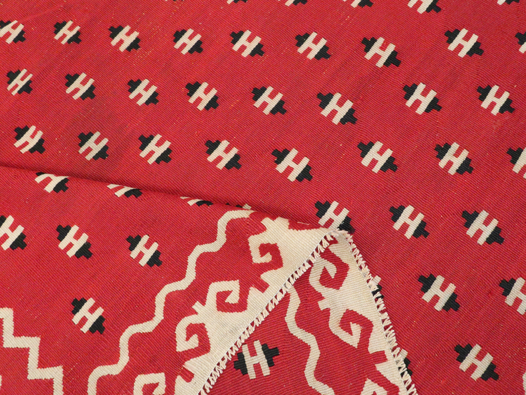 Vintage Bulgarian Flatweave Kilim Gallery Carpet, No.9850 - Gsblank