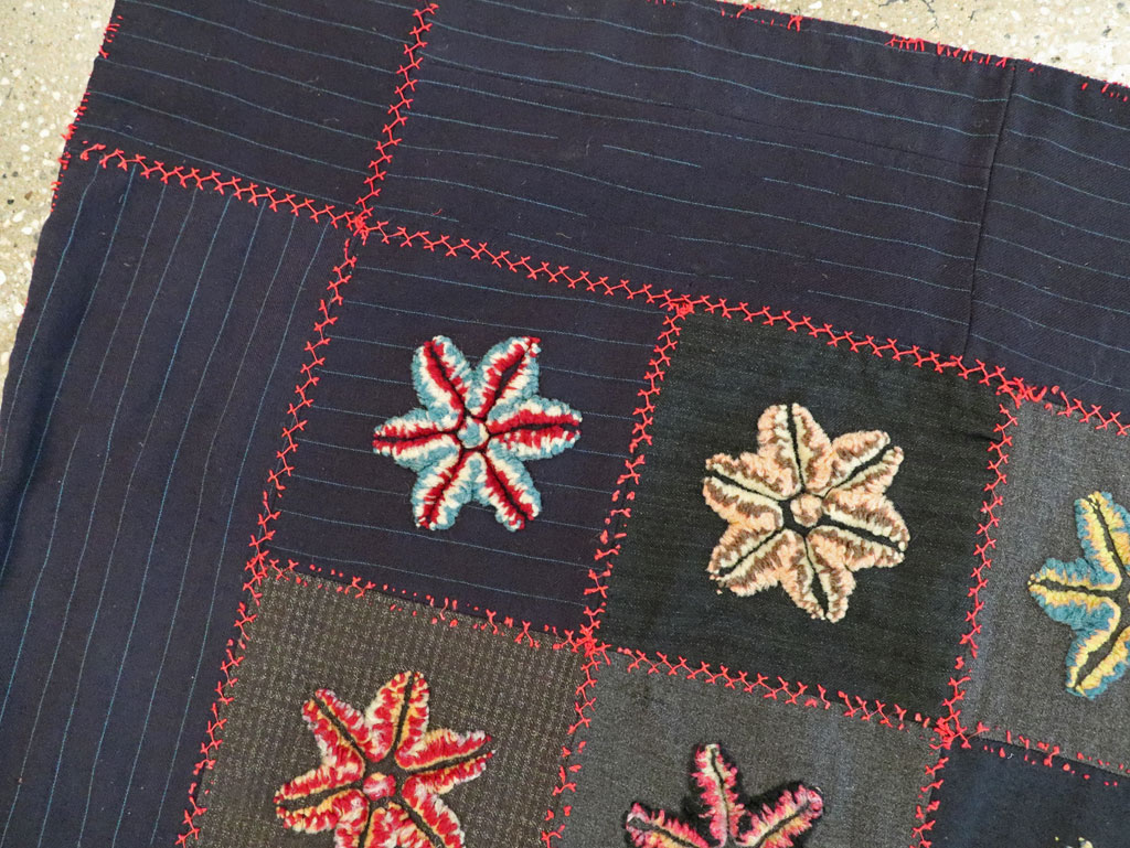 Antique American Embroidered Quilt, No.9865 - Gsblank