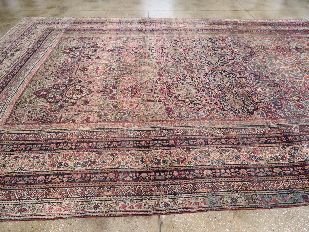 Antique Persian Lavar Kerman Carpet, No.9890 - Gsblank
