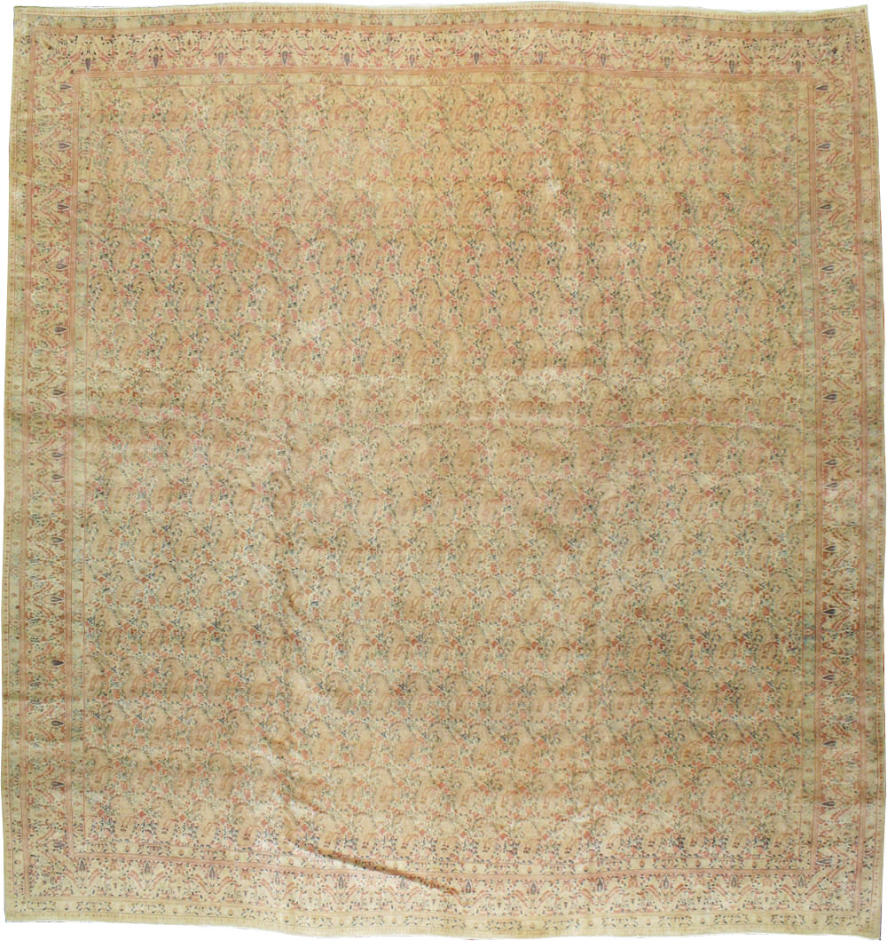 Antique Persian Kerman Square Carpet, No.9939 - Gsblank