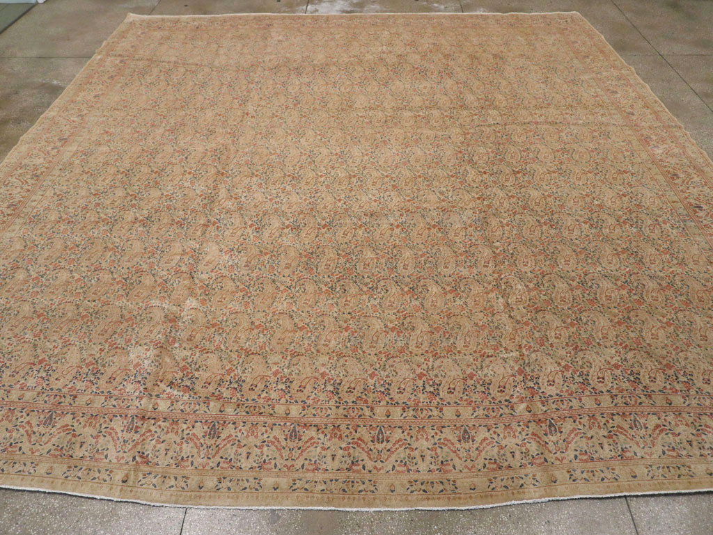 Antique Persian Kerman Square Carpet, No.9939 - Gsblank