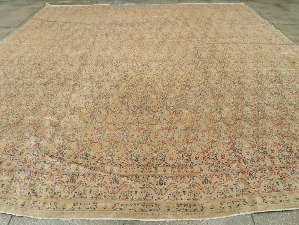 Antique Persian Kerman Square Carpet, No.9939 - Gsblank