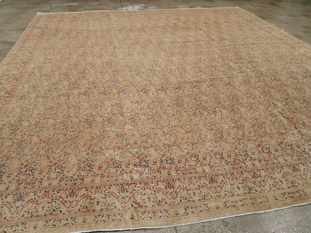 Antique Persian Kerman Square Carpet, No.9939 - Gsblank