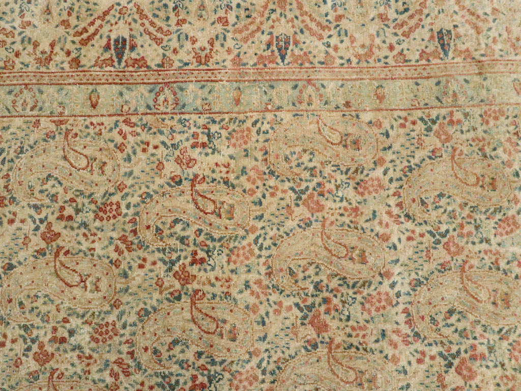 Antique Persian Kerman Square Carpet, No.9939 - Gsblank
