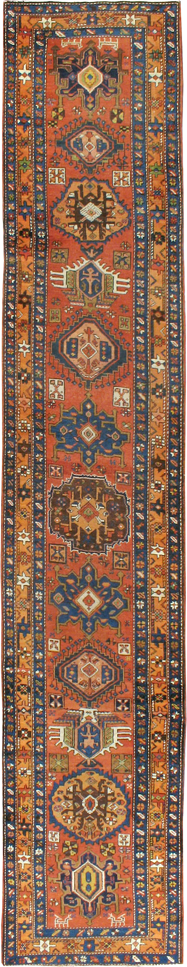 Antique Persian Heriz Runner, No.9961 - Gsblank