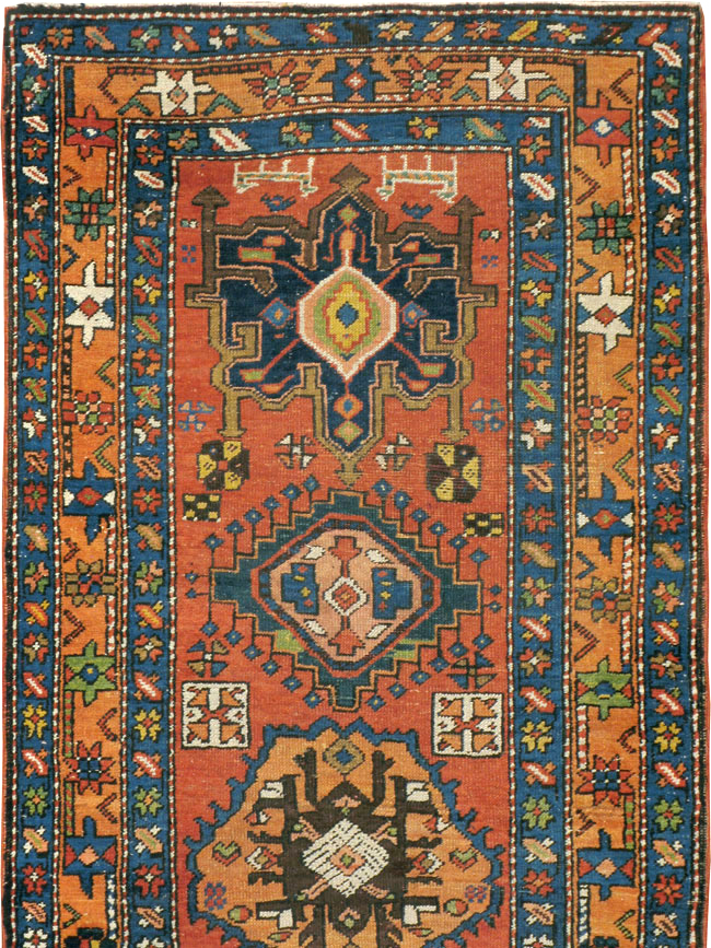 Antique Persian Heriz Runner, No.9961 - Gsblank