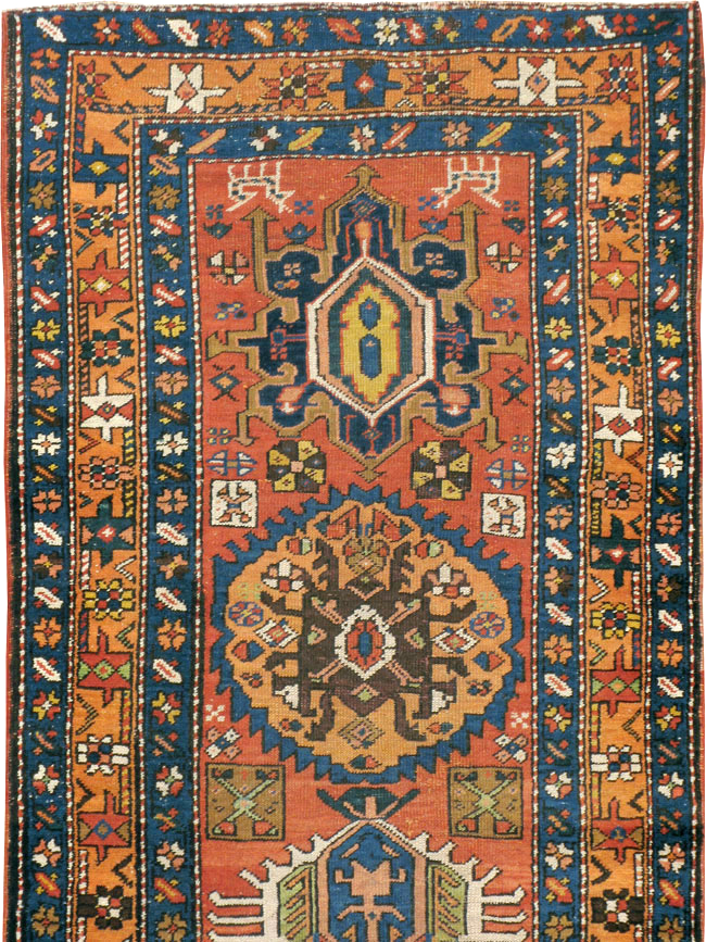 Antique Persian Heriz Runner, No.9961 - Gsblank