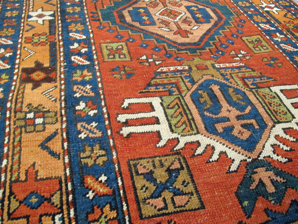 Antique Persian Heriz Runner, No.9961 - Gsblank