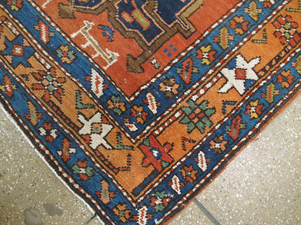 Antique Persian Heriz Runner, No.9961 - Gsblank