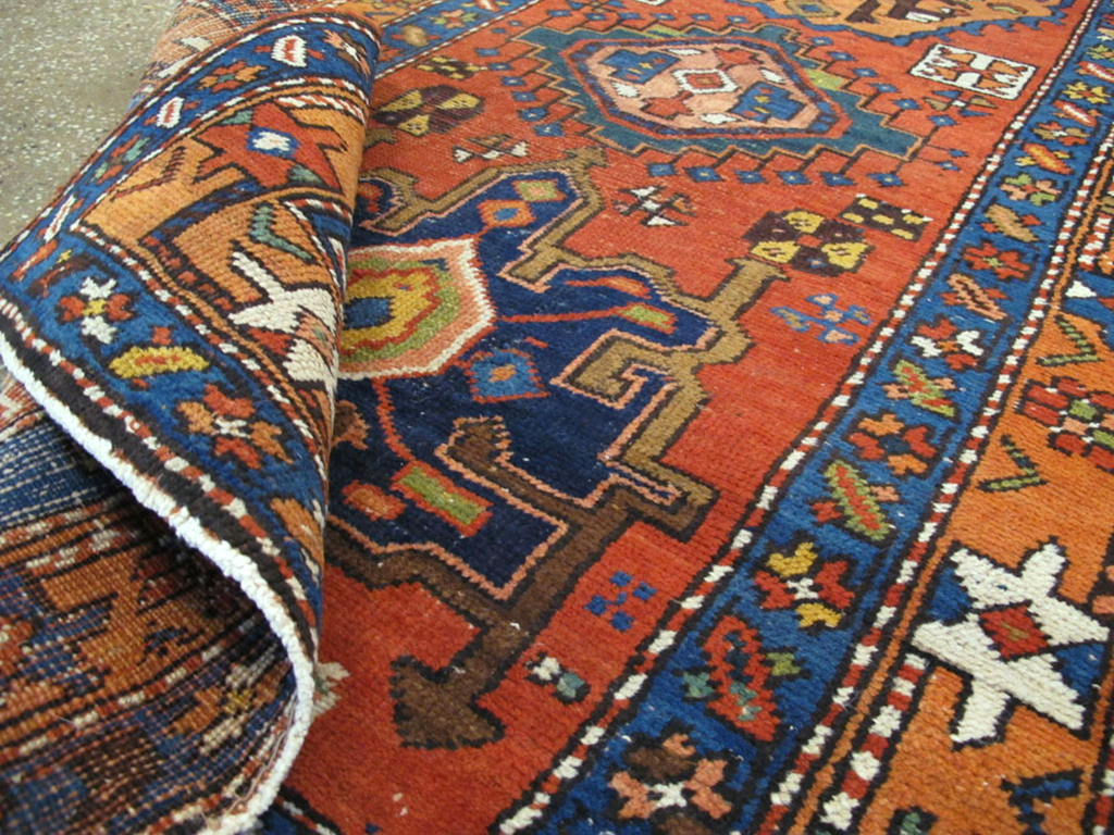 Antique Persian Heriz Runner, No.9961 - Gsblank